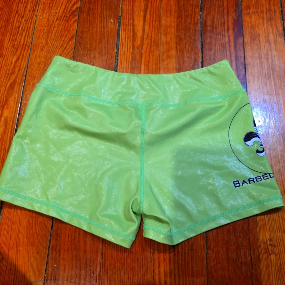 Barbell Voodoo limerita shimmer shorties. size large